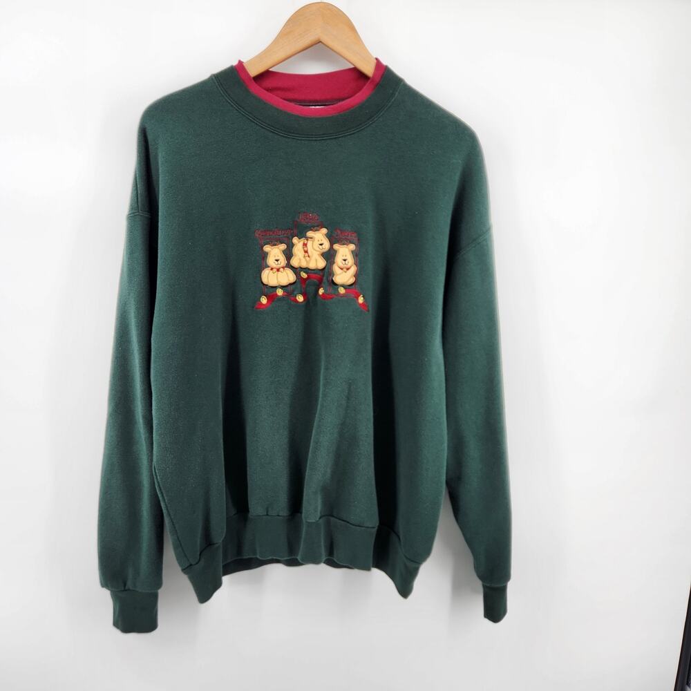 MC Energy Sportswear Women's Large Vintage Grandma Sweatshirt *Flaw
